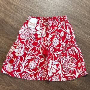 Knox Rose Red and White Floral Skater Skirt XS